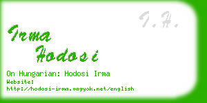 irma hodosi business card